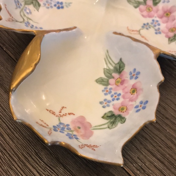 Vintage serving plates lemon servers nappy dishes hand painted R Allen 1950’s 3 - Picture 12 of 16